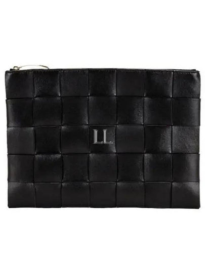 Cassette Intrecciato Medium Clutch Bag Black - BOTTEGA VENETA - BALAAN 2