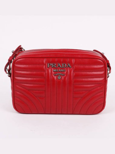 Red diagram silver mini chain bag 1BH038 - PRADA - BALAAN 1