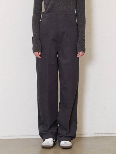 Cation Cotton Curved Wide Pants Smoke - JUN BY JUN K - BALAAN 2