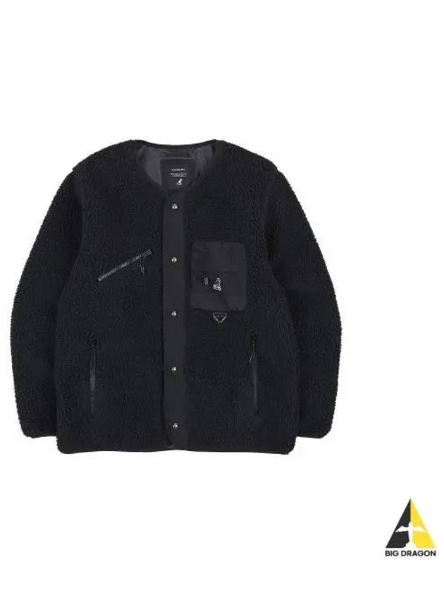 Retrocore Fleece Cardigan 8543 Black - KANGOL - BALAAN 1