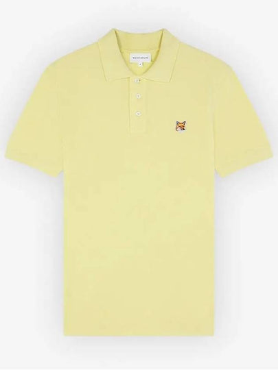 Fox Head Patch Cotton Polo Shirt Yellow - MAISON KITSUNE - BALAAN 2