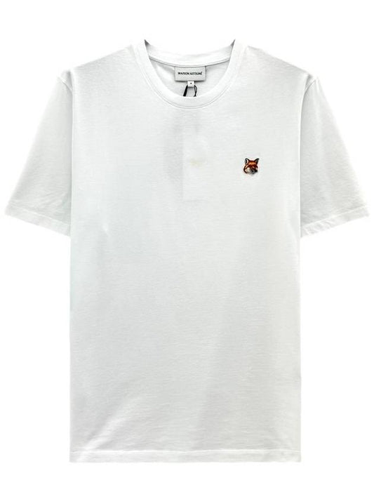 Fox Head Patch Classic Short Sleeve T-Shirt White - MAISON KITSUNE - BALAAN 2