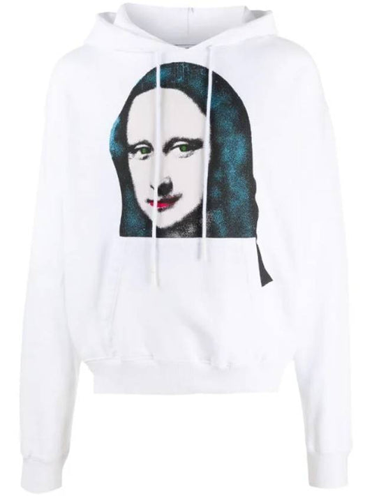 Men's Mona Lisa Print Hooded White - OFF WHITE - BALAAN 1