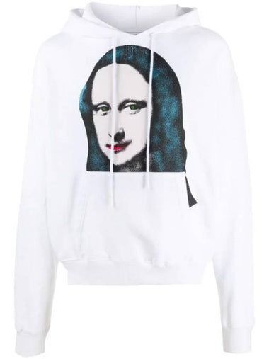 Men's Mona Lisa Print Hoodie White - OFF WHITE - BALAAN 1