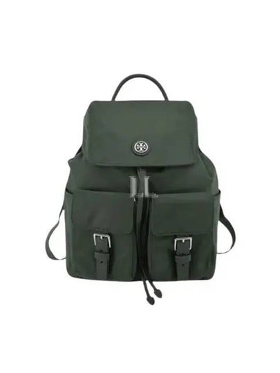 Virginia Flap Nylon Backpack Green - TORY BURCH - BALAAN 2