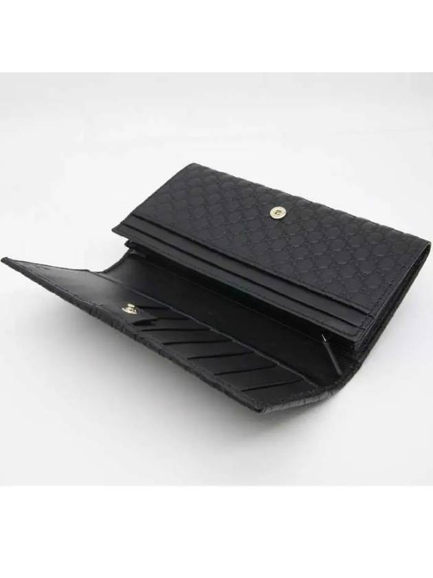 Women's Micro GG Ssima Flap Continental Long Wallet Black - GUCCI - BALAAN 6