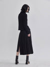 imbalance pleated design skirt black - LIE - BALAAN 4