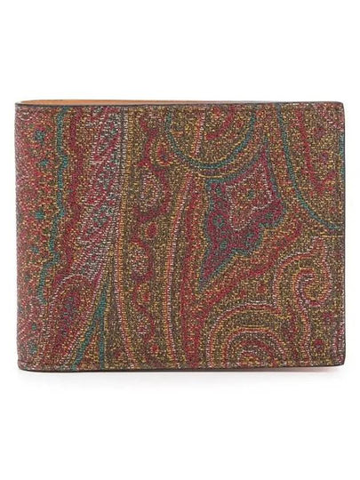 Paisley Print Half Wallet Brown - ETRO - BALAAN 2