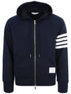 Engineered Classic Zip Up Hoodie Navy - THOM BROWNE - BALAAN 3