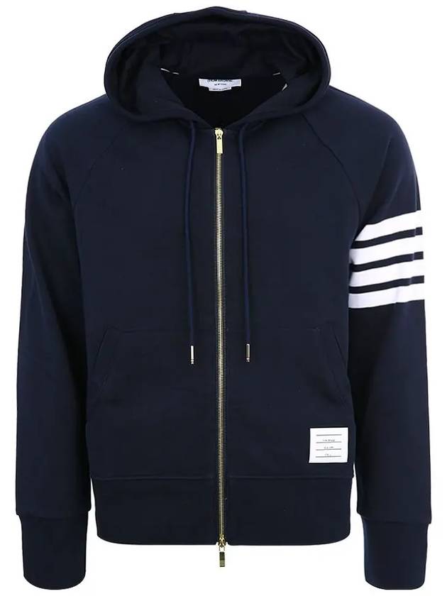 Engineered Classic Zip Up Hoodie Navy - THOM BROWNE - BALAAN 3