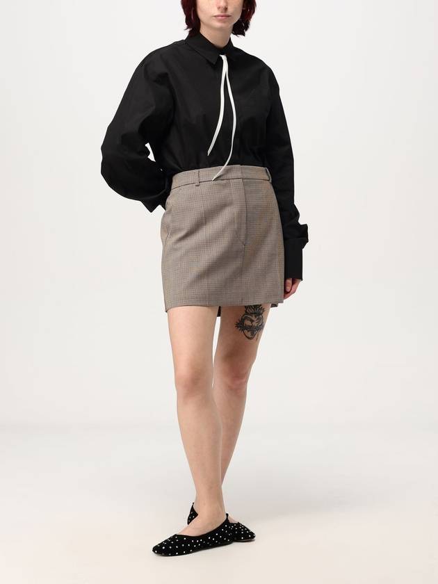 Manetta Stretch Wool Mini A Line Skirt Biscuit - MAX MARA SPORTMAX - BALAAN 3