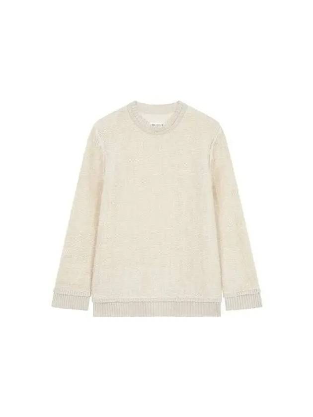 Women s layered loose fit crew neck knit beige - MAISON MARGIELA - BALAAN 1