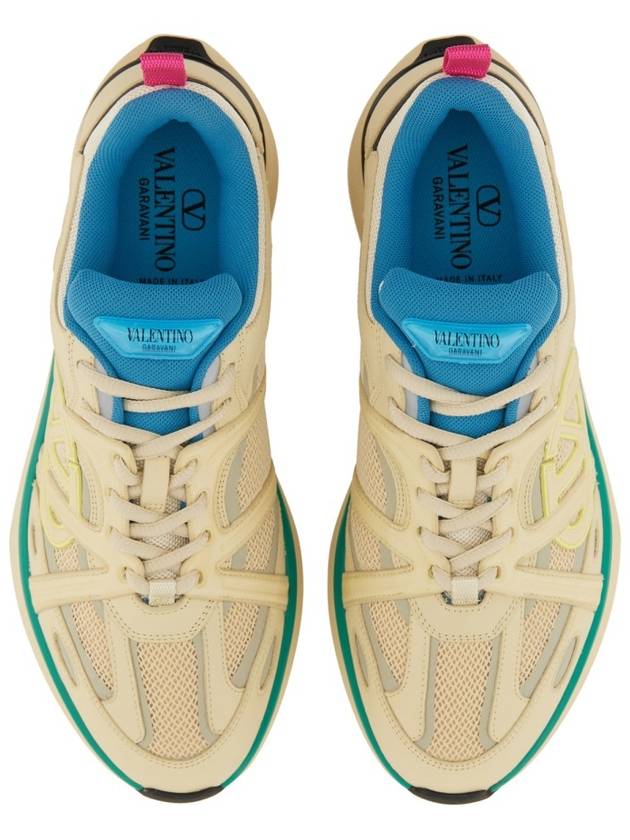 V Logo Easyjog Low Top Sneakers Beige - VALENTINO - BALAAN 7