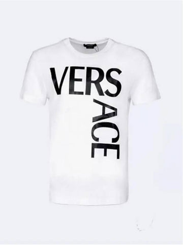 Across Logo Round Tee 10012881A009221 W000 - VERSACE - BALAAN 1