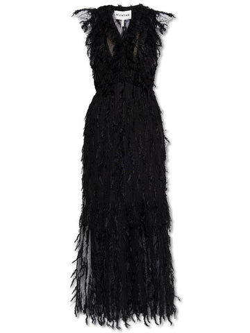 Munthe Dress With Decorative Finish, Women's, Black - MUNTHE - BALAAN 1