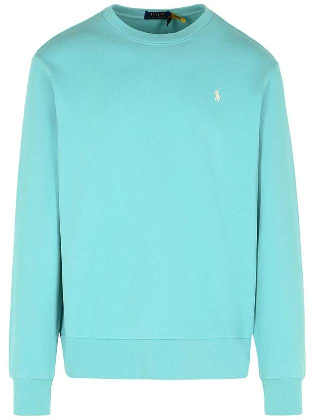 Polo Ralph Lauren Light Blue Cotton Sweatshirt - POLO RALPH LAUREN - BALAAN 1