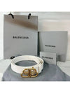 Women s White Gold Buckle Calf Leather BB Belt 581690 1CH04 9000 - BALENCIAGA - BALAAN 5