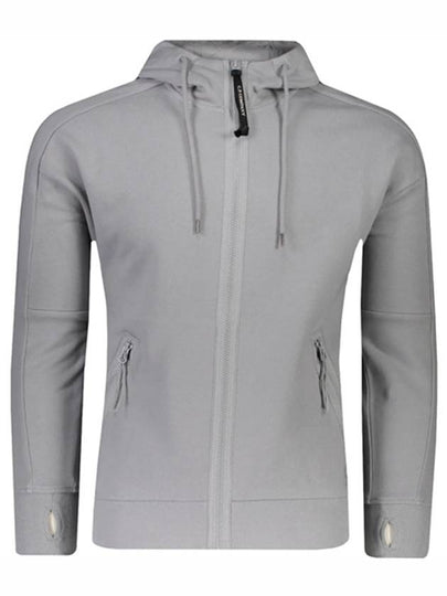 Men's Diagonal Fleece Goggles Zip Up Hoodie Grey - CP COMPANY - BALAAN 2