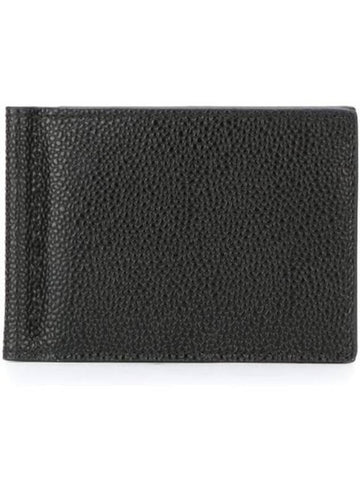 Men's Three Stripes Tab Classic Money Clip Card Wallet Black - THOM BROWNE - BALAAN.