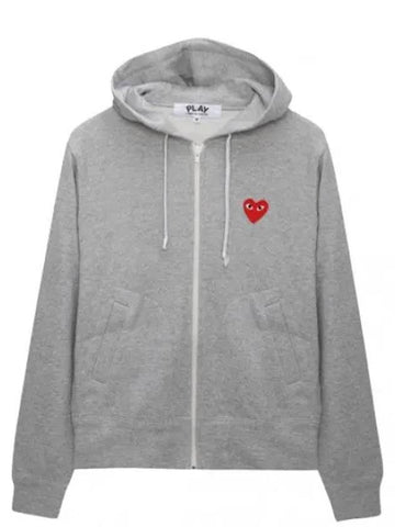 Logo Patch Hooded Zip Up Women - COMME DES GARCONS - BALAAN 1