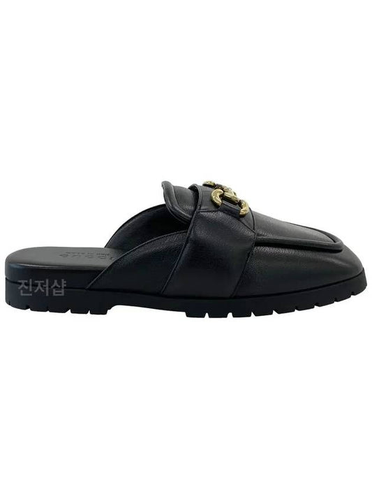 Horsebit Leather Mules Black - GUCCI - BALAAN 2