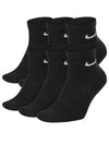 Everyday Cushioned Training Ankle Socks 6 Pairs Black - NIKE - BALAAN 2