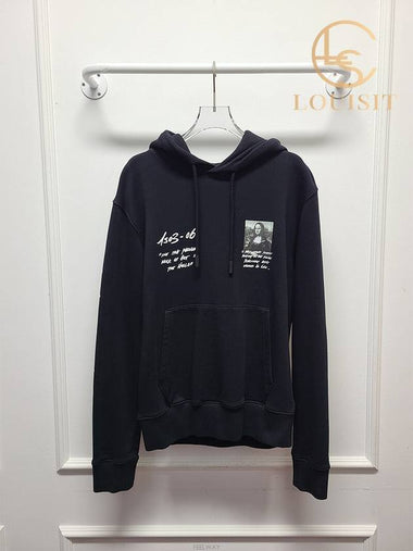 Used luxury goods Lewis It S Black Mona Lisa lettering logo hoodie - OFF WHITE - BALAAN 1