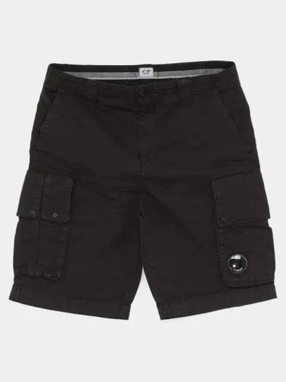 Twill Stretch Cargo Shorts Black - CP COMPANY - BALAAN 2