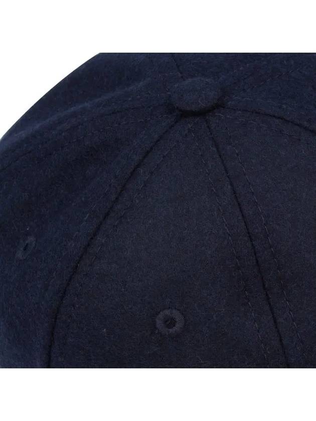 Bow Grosgrain Wool Flannel Ball Cap Navy - THOM BROWNE - BALAAN 7