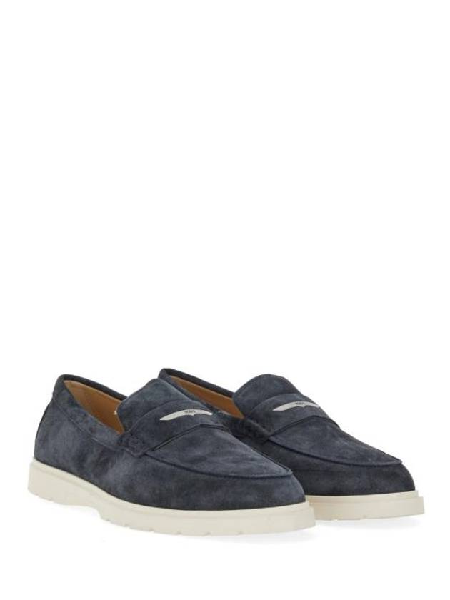 Suede Loafers Dark Blue - TOD'S - BALAAN 4