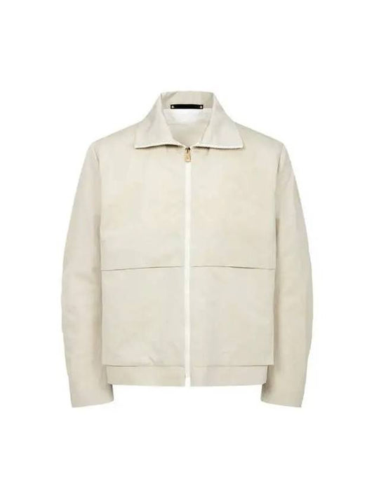 Funnel neck silk cotton jacket beige - PAUL SMITH - BALAAN 1