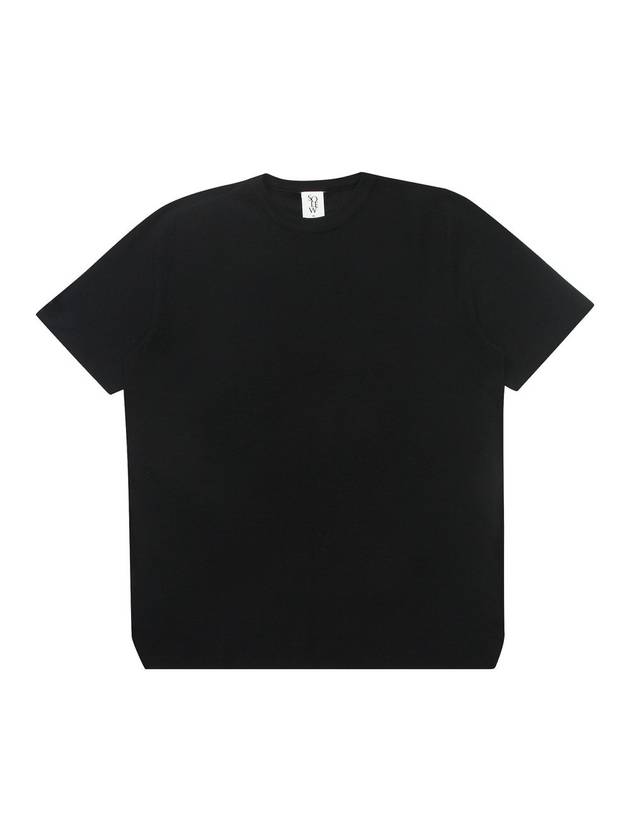 Round Short Sleeve T-Shirt Black - SOLEW - BALAAN 1