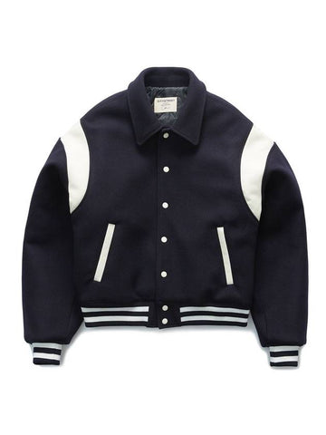 WOOL STADIUM VARSITY JACKET NAVY - CITYSTREET - BALAAN 1