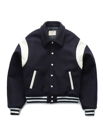 Wool Stadium Varsity Jacket Navy - CITYSTREET - BALAAN 2