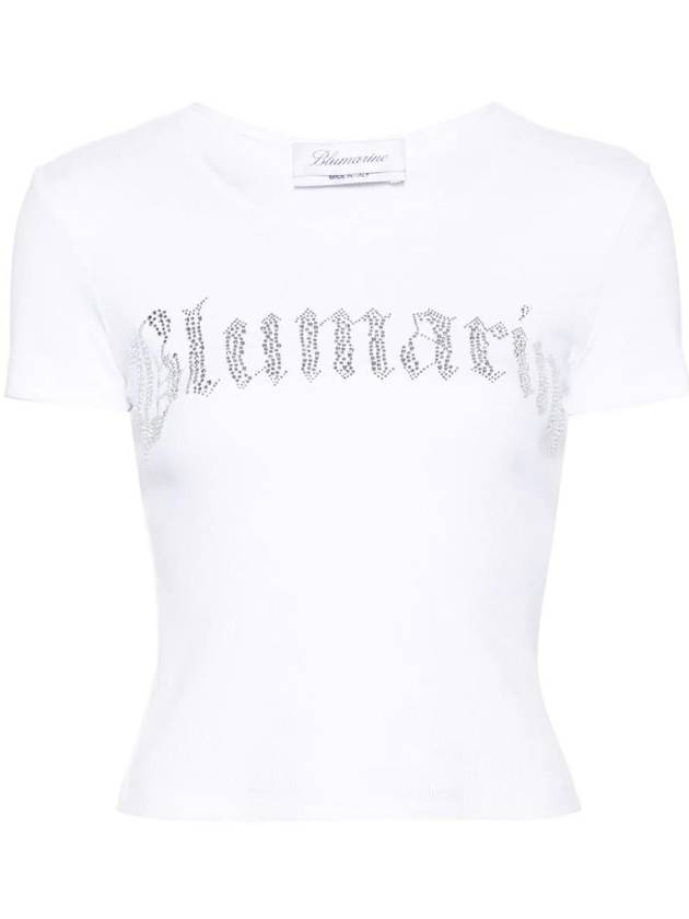 Short Sleeve T-Shirt 2T048AN0100 White - BLUMARINE - BALAAN 2