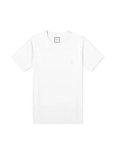 Flower Print Back Logo Short Sleeve T-Shirt White - WOOYOUNGMI - BALAAN 1