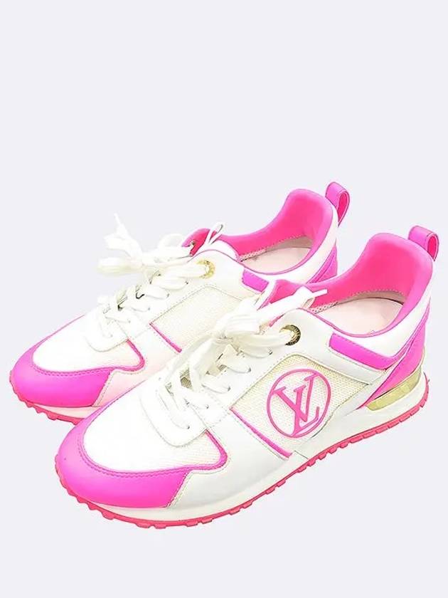 White Mesh Pink Leather Runaway Women s Sneakers Size 240 - LOUIS VUITTON - BALAAN 5