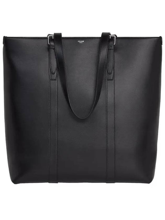 Cabas Buckle Smooth Calfskin Tote Bag Black - CELINE - BALAAN 2