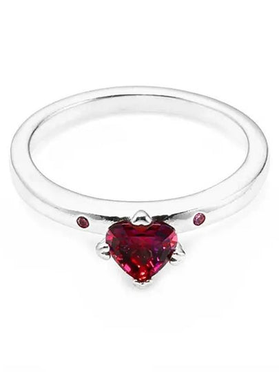 Sparkling Heart Ring Red Silver - PANDORA - BALAAN 2