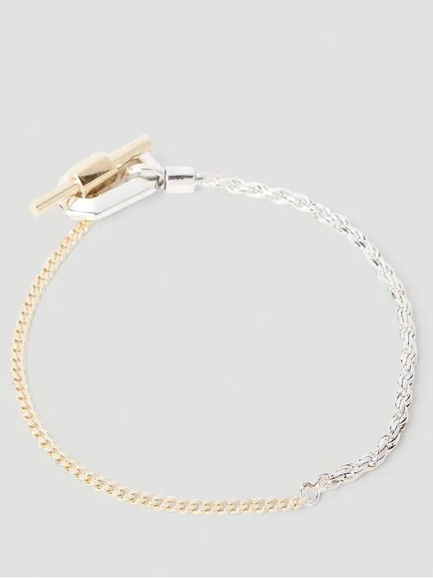 Facet Chain Bracelet Silver Gold - BOTTEGA VENETA - BALAAN 3