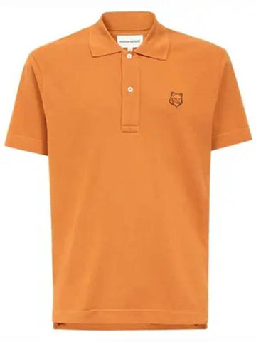 Bold Fox Head Patch Comfort Polo Shirt Orange - MAISON KITSUNE - BALAAN 1