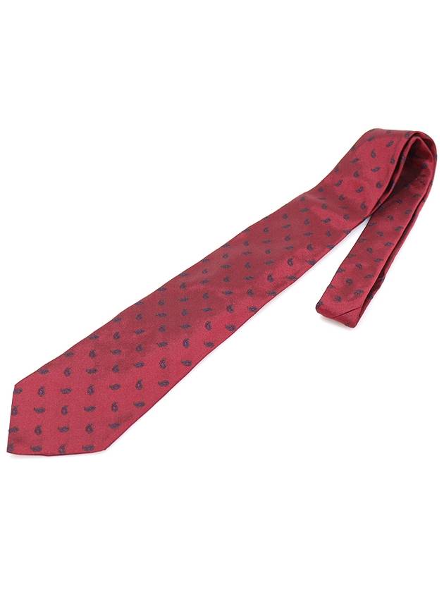 100 silk dark red patterned tie - ETRO - BALAAN 3