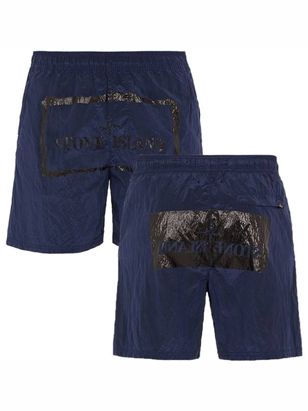 21SS 7415B0992 V0024 Box Logo Swim Pants Blue Navy Men’s Pants TLS - STONE ISLAND - BALAAN 1