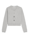 Triomphe Cashmere Cardigan Grey - CELINE - BALAAN 2