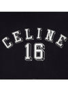 16 Loose Cotton Fleece Hoodie Black - CELINE - BALAAN 3