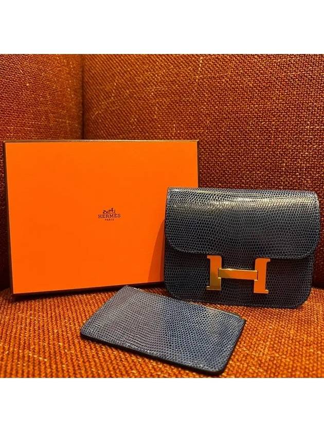 Constance Slim Half Wallet Lizard H082502CC73 - HERMES - BALAAN 3