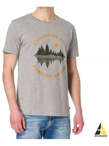 Men s Forest Mirror T Shirt Gray 87045020 M - FJALL RAVEN - BALAAN 1