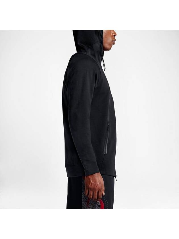 01724786010JordanFleece Hooded Zip JacketBlack - NIKE - BALAAN 2