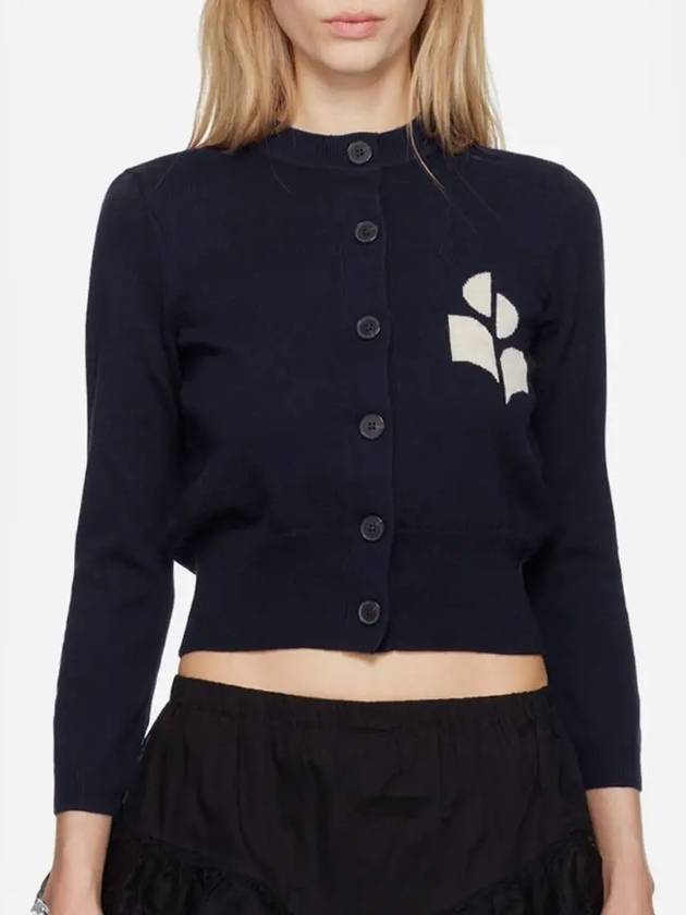 Newton Cotton Cardigan Midnight - ISABEL MARANT ETOILE - BALAAN 3