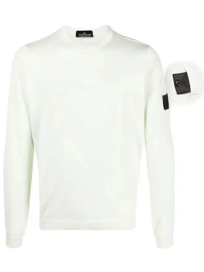 Men's Shadow Lens Wappen Knit Top White - STONE ISLAND - BALAAN 2